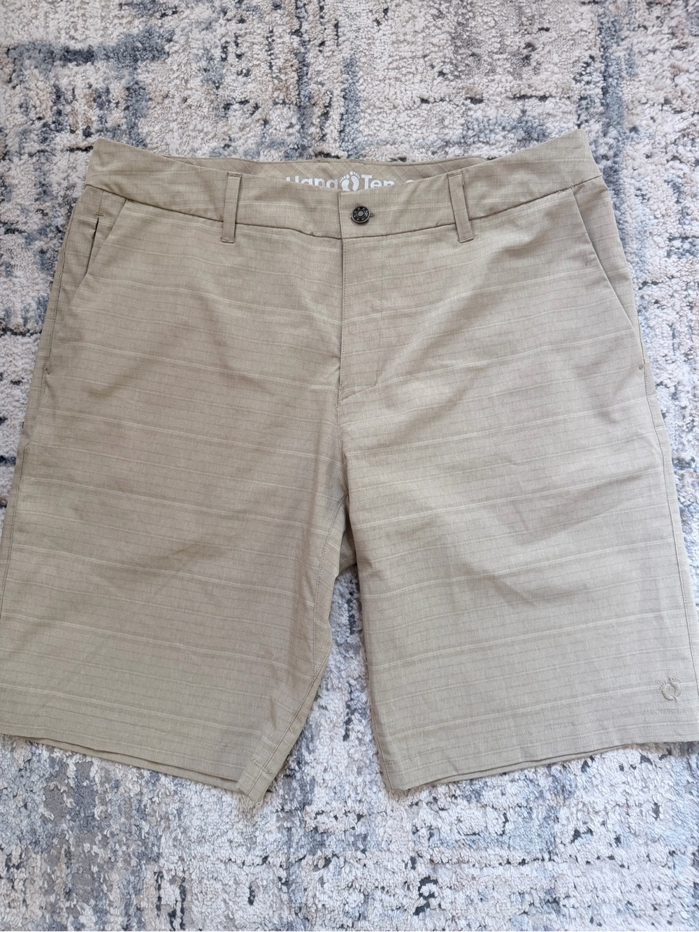 Hang Ten Men's Golf Shorts - Khaki Tan Beige size 36